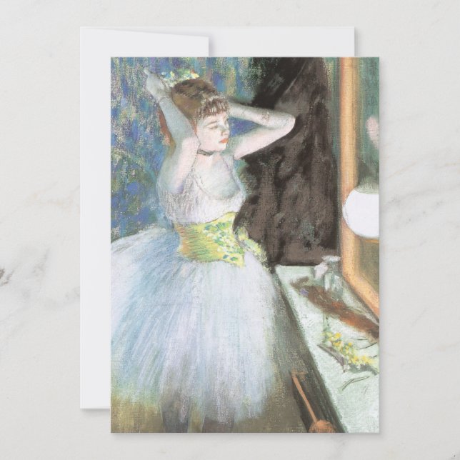 Dancer in Her Dressing Room by Edgar Degas Invitation (Front)