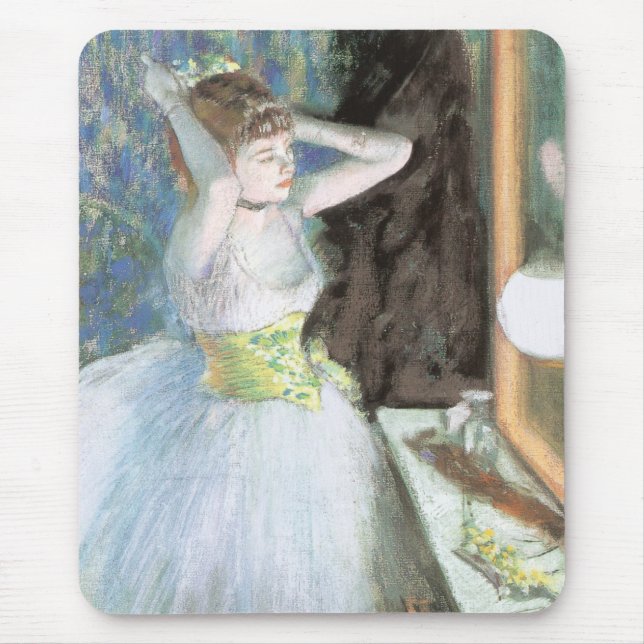 Dancer in Her Dressing Room by Edgar Degas Mouse Pad (Front)