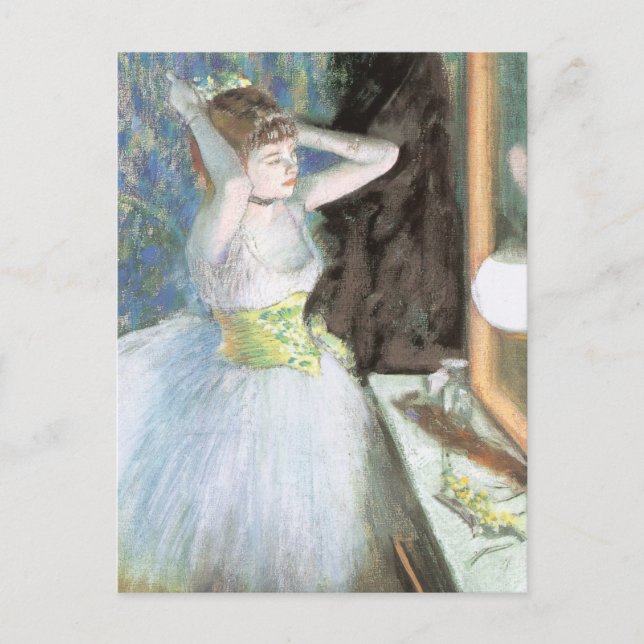 Dancer in Her Dressing Room by Edgar Degas Postcard (Front)