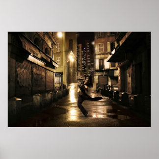 Dancer in Urban Streets Poster