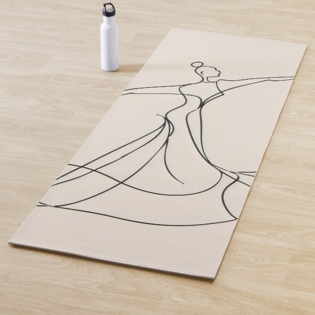 Dancer Line Art Yoga Mat (In Situ)