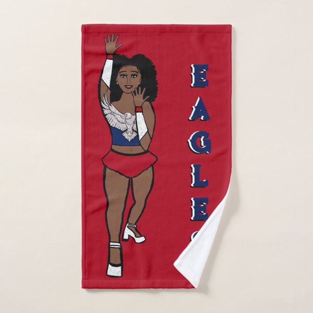 Dancer/Majorette Hand Towel Navy Silver  Eagle A 2 (Hand Towel)