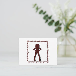Dancer Majorette Notecard B  ( White Burgundy )