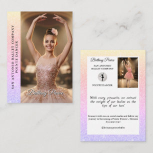 Dancer Meet & Greet Photo Cards Rainbow Glitter