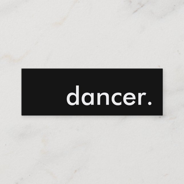 dancer. mini business card (Front)