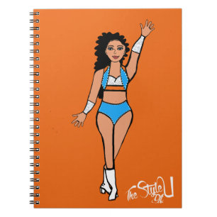 Dancer Notebook Light Blue / White / Orange