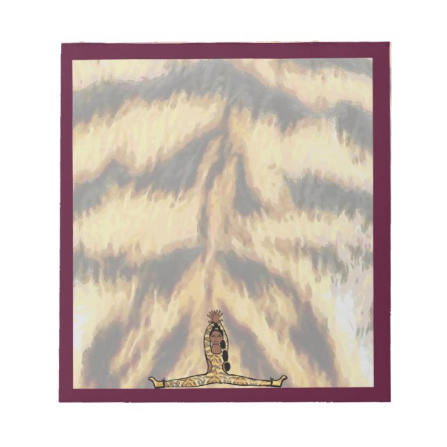 Dancer Notepad Maroon Tiger #1 (Front)