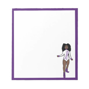 Dancer Notepad White / Purple Tiger A