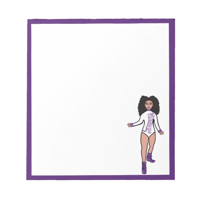 Dancer Notepad White / Purple Tiger B (Front)