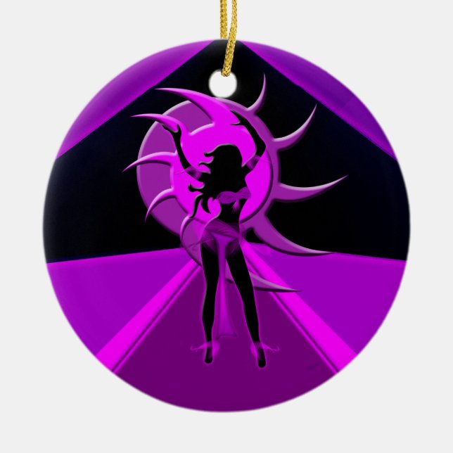Dancer *Onca* Ceramic Tree Decoration (Front)