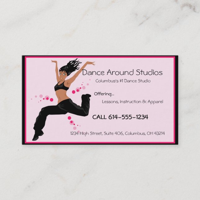 Dancer or Dance Studio Business Cards (Front)