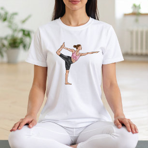 Dancer Pose Yoga Natarajasana Balance Workout Girl Tri-Blend Shirt
