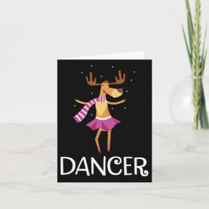 Dancer Prancer Christmas Dancing Reindeer Card