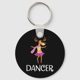Dancer Prancer Christmas Dancing Reindeer Key Ring