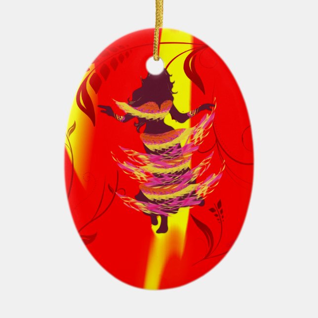 Dancer *Rayjii* Ceramic Tree Decoration (Front)