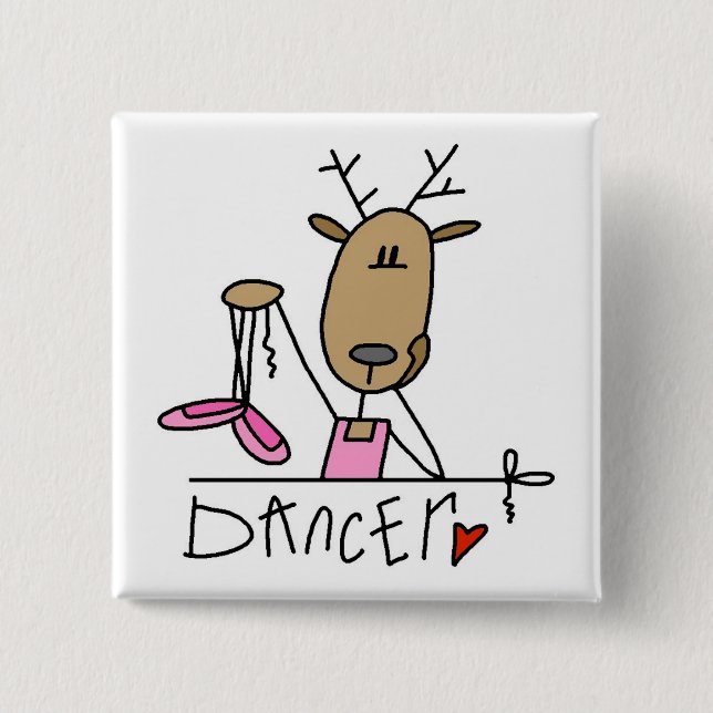 Dancer Reindeer T-shirts and Gifts 15 Cm Square Badge (Front)