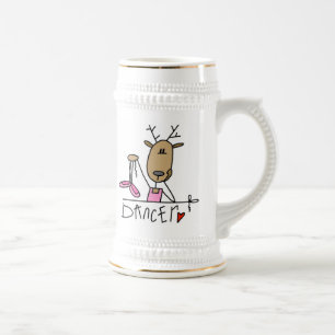 Dancer Reindeer T-shirts and Gifts Beer Stein