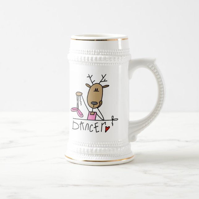 Dancer Reindeer T-shirts and Gifts Beer Stein (Right)