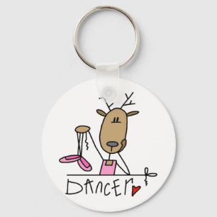 Dancer Reindeer T-shirts and Gifts Key Ring