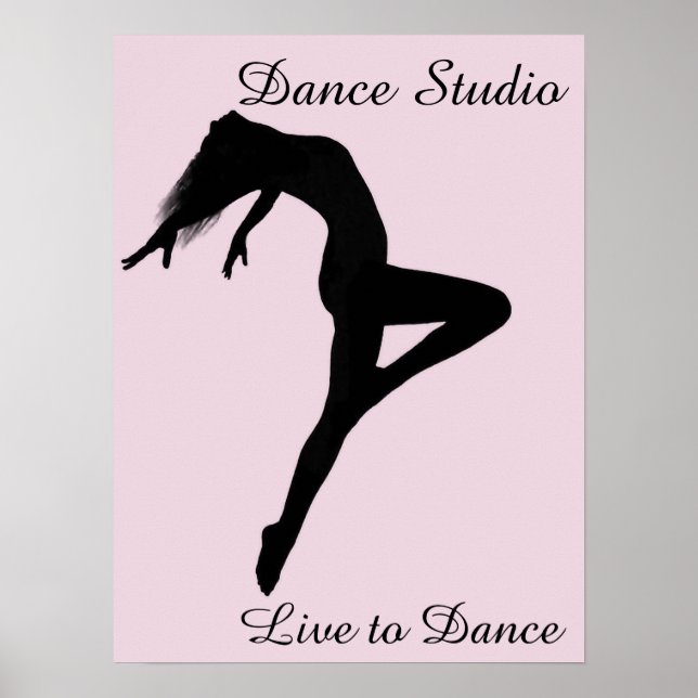 Dancer Retire Silhouette Personalised Poster (Front)