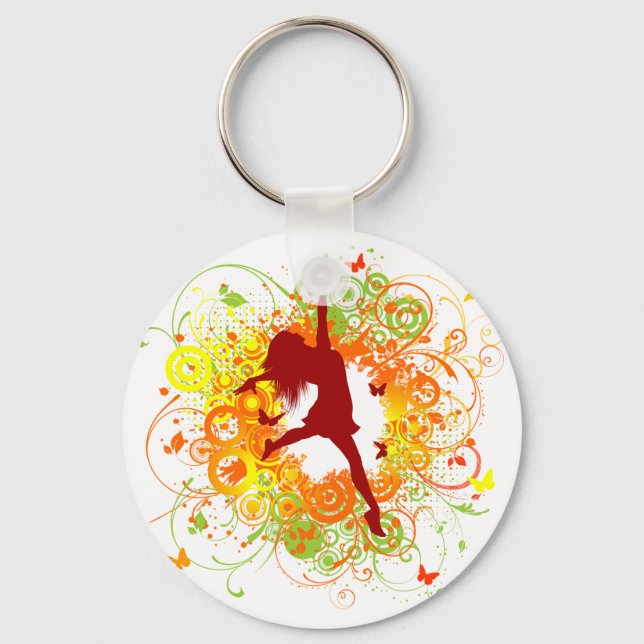 Dancer Silhouette Keychain (Front)