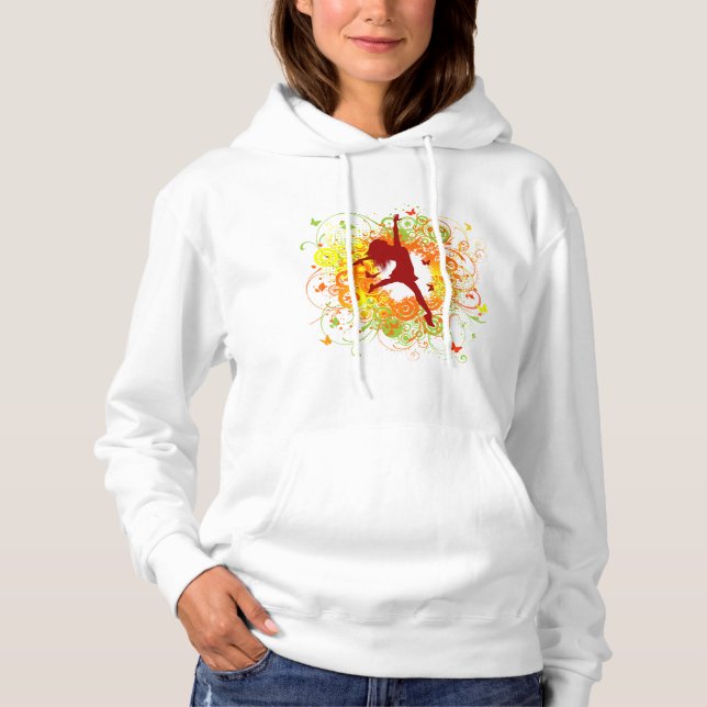 Dancer Silhouette Womens Hoodie (Front)
