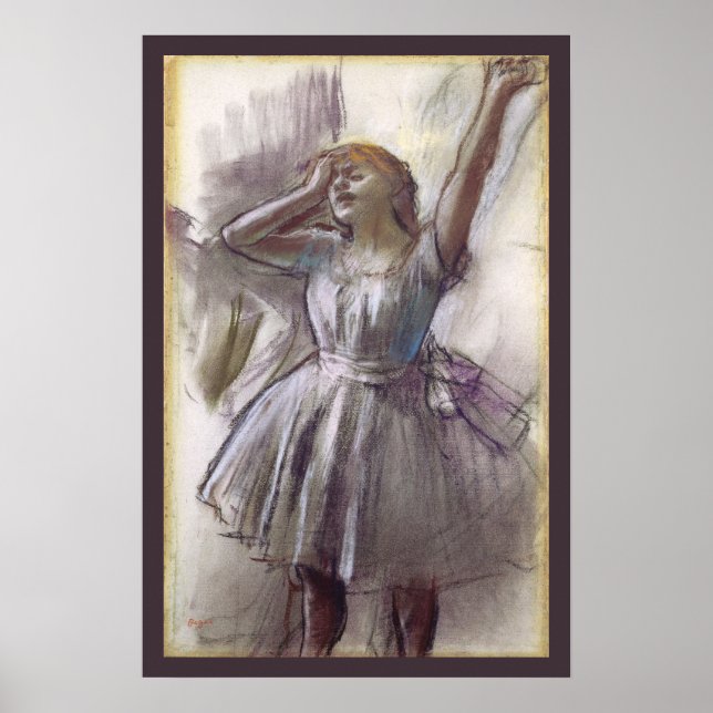 Dancer Stretching by Edgar Degas, Vintage Ballet Poster (Front)