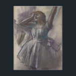 Dancer stretching Edgar Degas Postcard<br><div class="desc">Ballet dancer stretching Postcard by French impressionist artist Edgar Degas.
Degas is famous for his drawings and oil paintings of dancers and many of his works depict ballet dancers in movement.</div>