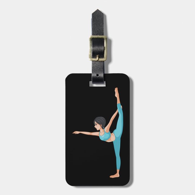 Dancer Stretching Luggage Tags (Front Vertical)