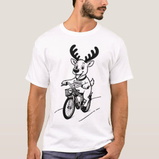 Dancer The Reindeer a Riding a Bike T-Shirt