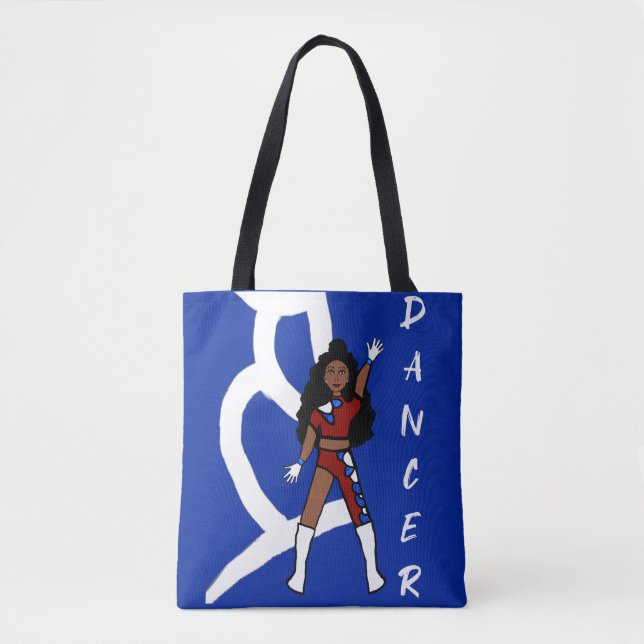 Dancer Two Colour Tote  Berry & Blue Bag (Front)