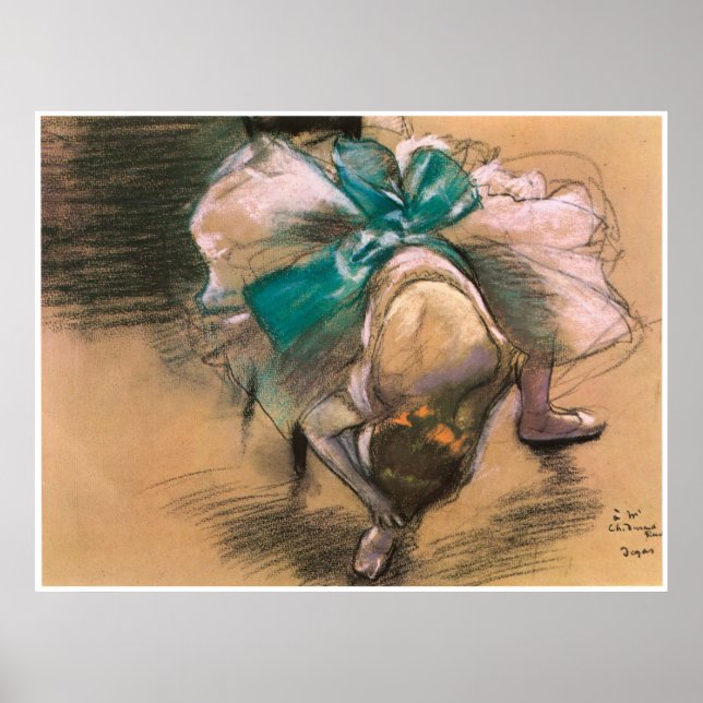 Dancer Tying her Shoe Ribbon, 1886, Edgar Degas Poster (Front)