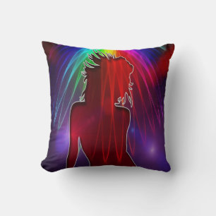 Dancer Under Rainbow Of Light Shower Pillow