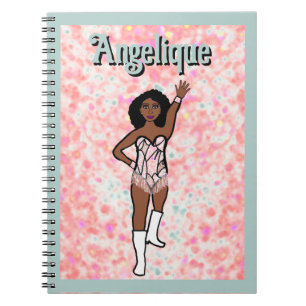 Dancer White Iridescent Notebook #1
