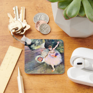 Dancer with a Bouquet of Flowers by Edgar Degas Key Ring