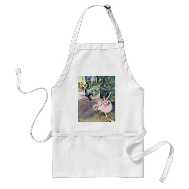 Dancer with a Bouquet of Flowers by Edgar Degas Standard Apron (Front)