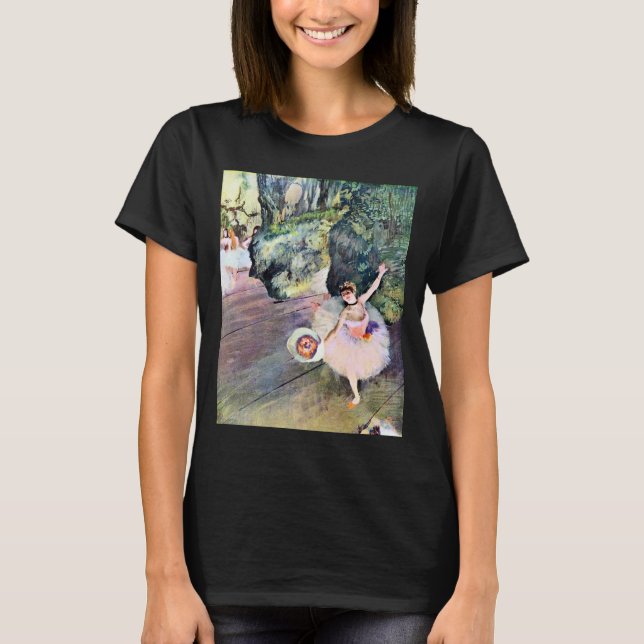 Dancer with a Bouquet of Flowers by Edgar Degas T-Shirt (Front)