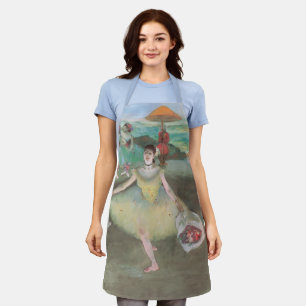 Dancer with Bouquet, Curtsying by Edgar Degas Apron