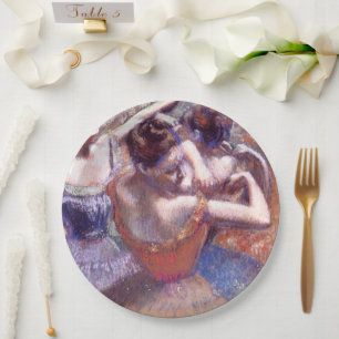Dancers 1899 Edgar Degas Paper Plate