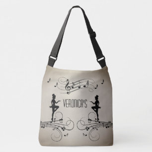 Dancers and Music Personal Name Crossbody Bag