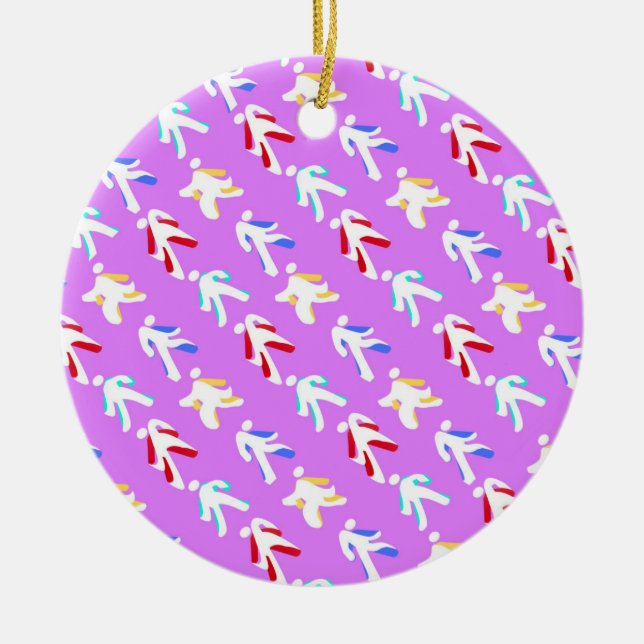 Dancers Ceramic Tree Decoration (Front)