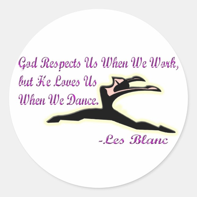 Dancers Delight Apparel and Merchandise Classic Round Sticker (Front)
