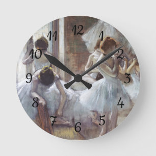 Dancers Edgar Degas  Round Clock