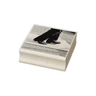 Dancer's feet rubber stamp