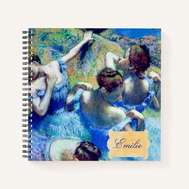 Dancers in Blue by Degas Sketchbook Notebook (Front)