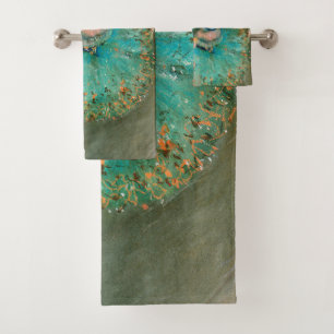 Dancers in Green by Edgar Degas Bath Towel Set