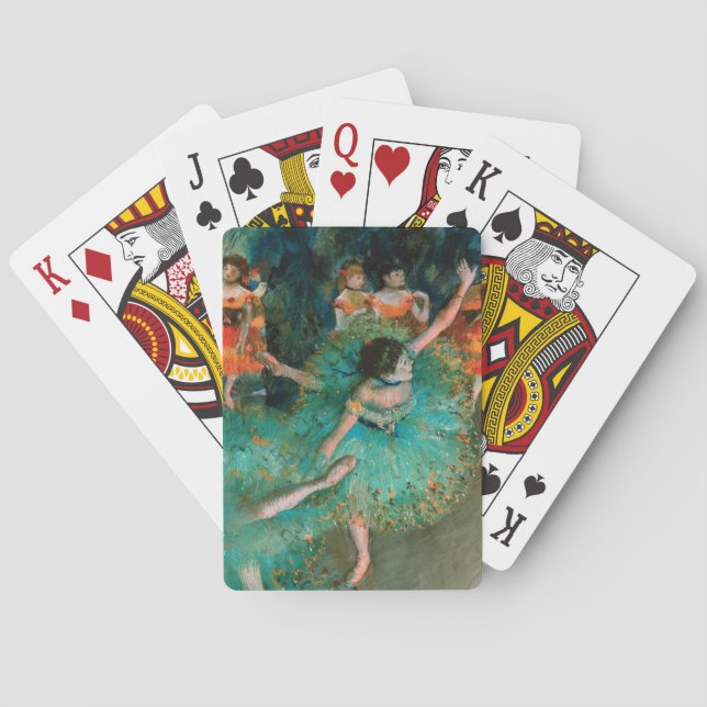 Dancers in Green by Edgar Degas Playing Cards (Back)
