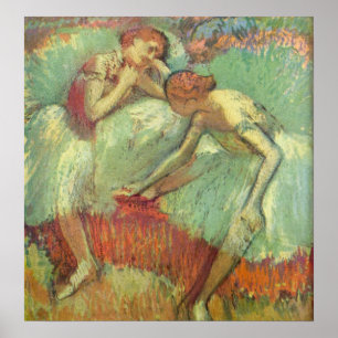 Dancers in Green, Edgar Degas, Vintage Ballet Art Poster