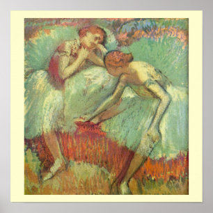 Dancers in Green, Edgar Degas, Vintage Ballet Art Poster
