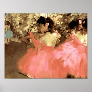 Dancers in Pink by Degas Poster